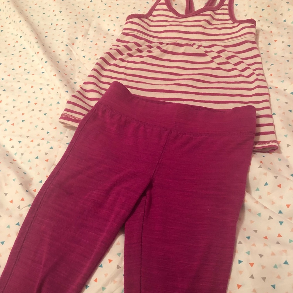 Gap Fit for Kids tank and cropped legging set.